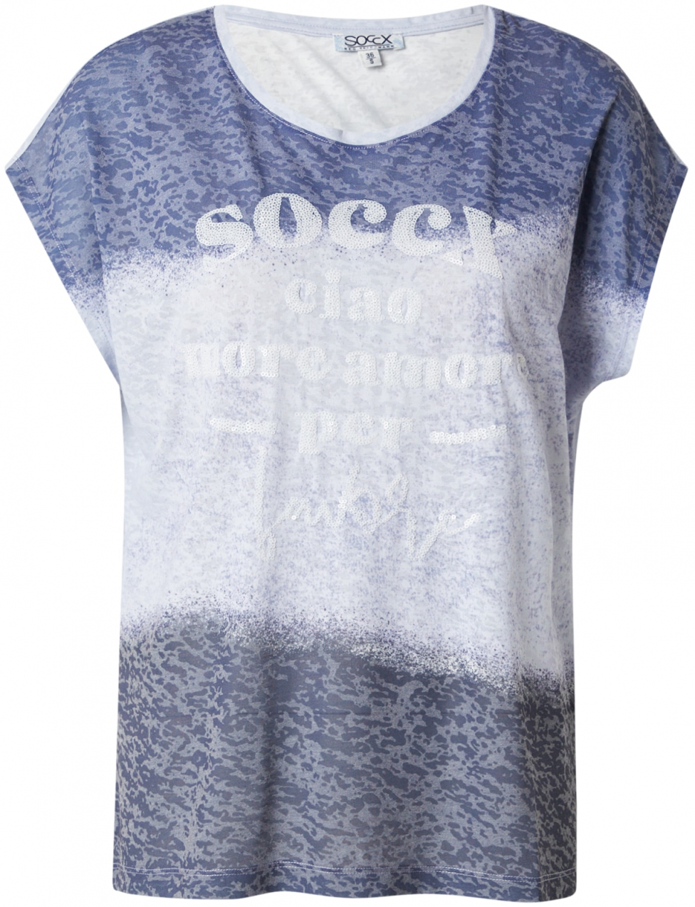 Soccx Tričko  indigo / kráľovská modrá / svetlomodrá