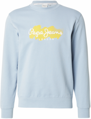 Pepe Jeans Mikina 'Milton'  modrosivá / citrónová / biela ako vlna