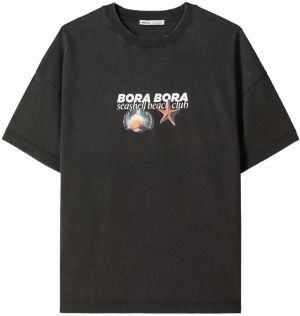 Bershka Tričko  čierna