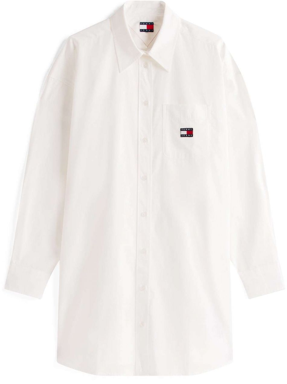 Tommy Jeans Košeľové šaty  biela ako vlna