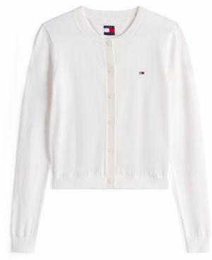 Tommy Jeans Kardigán 'ESSENTIAL'  biela