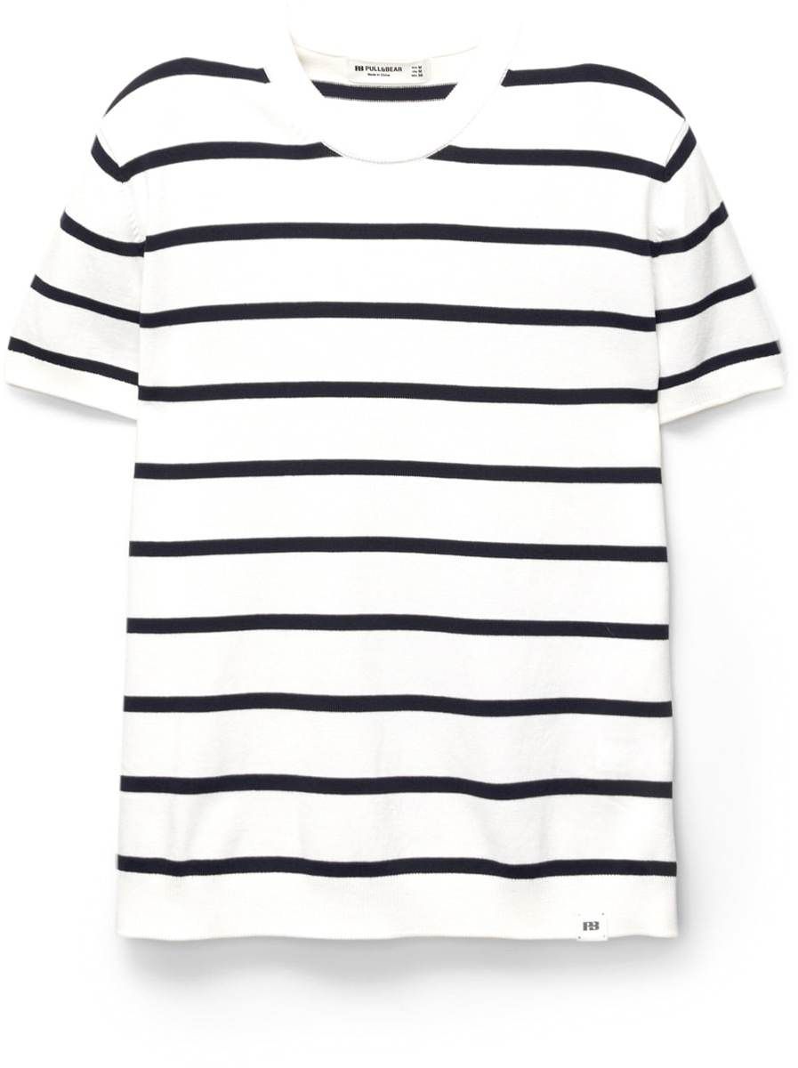Pull&Bear Sveter  čierna / biela