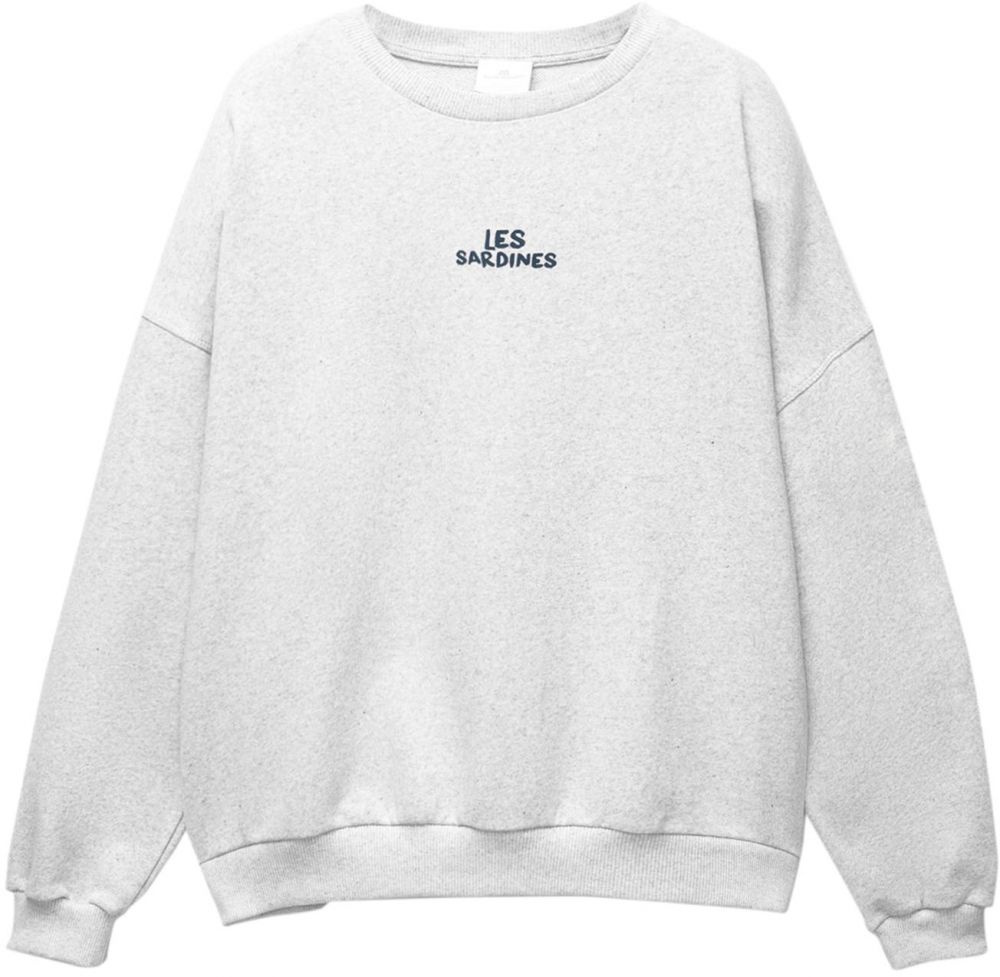 Pull&Bear Mikina  námornícka modrá / sivá