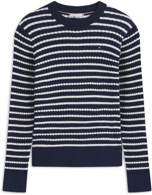 TOMMY HILFIGER Sveter  námornícka modrá / biela