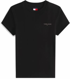 Tommy Jeans Tričko  čierna / biela