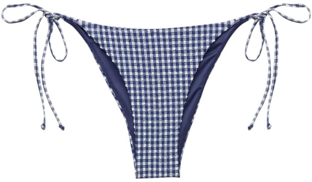 Pull&Bear Bikinové nohavičky  námornícka modrá / biela