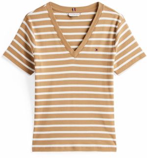 TOMMY HILFIGER Tričko 'CODY'  hnedá / biela