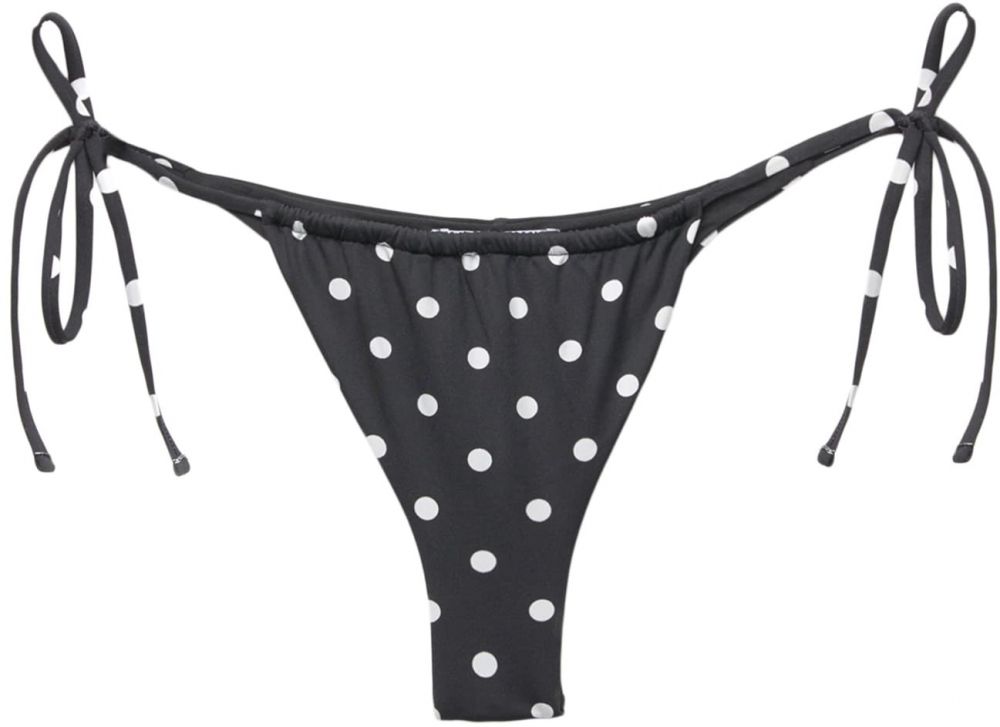 Pull&Bear Bikinové nohavičky  čierna / biela