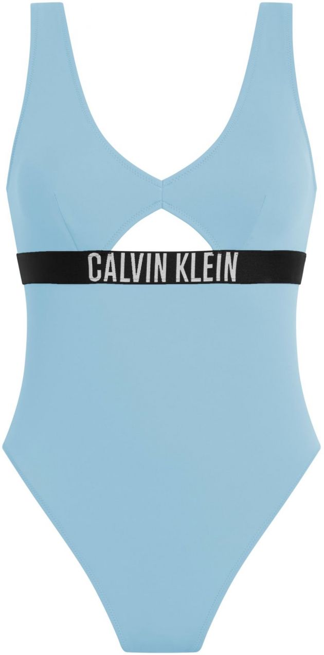 Calvin Klein Swimwear Jednodielne plavky 'ONE PIECE'  svetlomodrá / čierna / biela