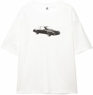 Pull&Bear Tričko  čierna / biela