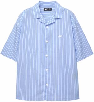 Pull&Bear Košeľa  svetlomodrá / biela