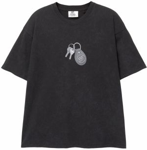 Pull&Bear Tričko  tmavosivá / čierna / biela