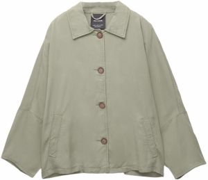 Pull&Bear Prechodná bunda  zelená