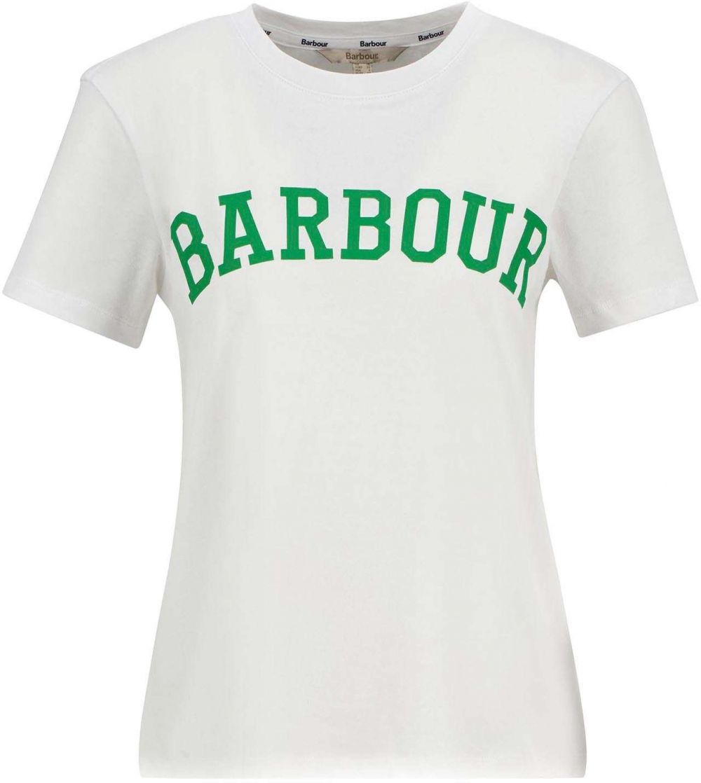 Barbour Tričko 'Bailey'  zelená / biela