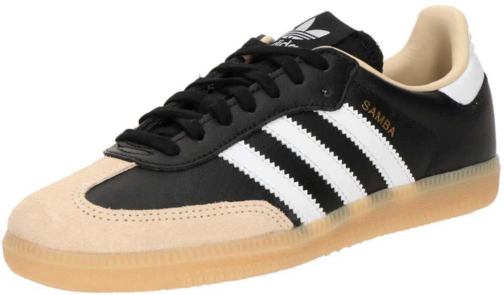 ADIDAS ORIGINALS Tenisky 'SAMBA OG'  svetlobéžová / zlatá / čierna / biela