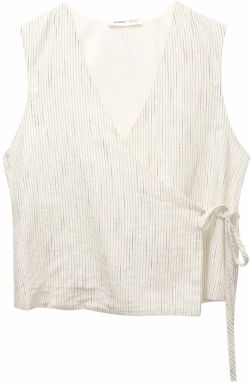 Pull&Bear Blúzka  nebielená / čierna