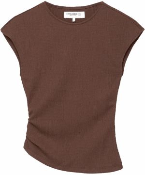 Pull&Bear Tričko  tmavohnedá