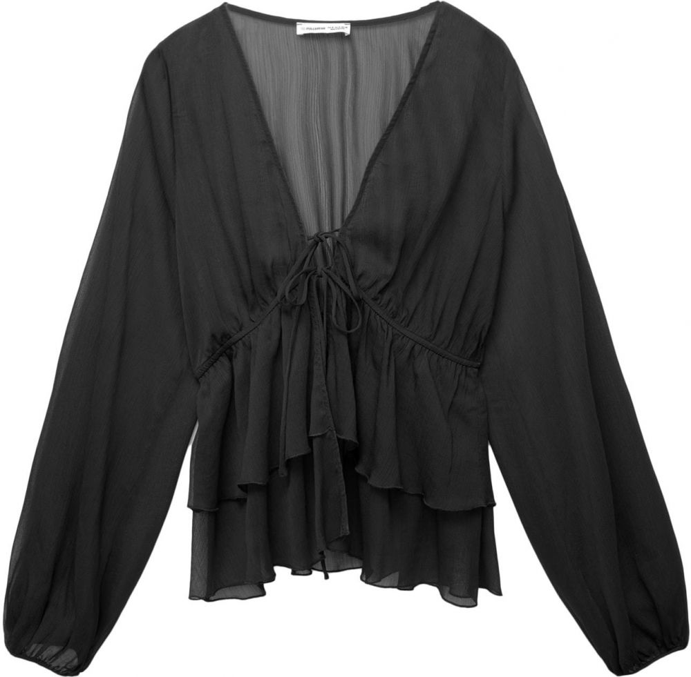 Pull&Bear Blúzka  čierna