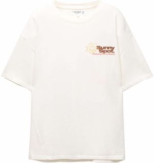Pull&Bear Tričko  žltá / oranžová / karmínovo červená / biela
