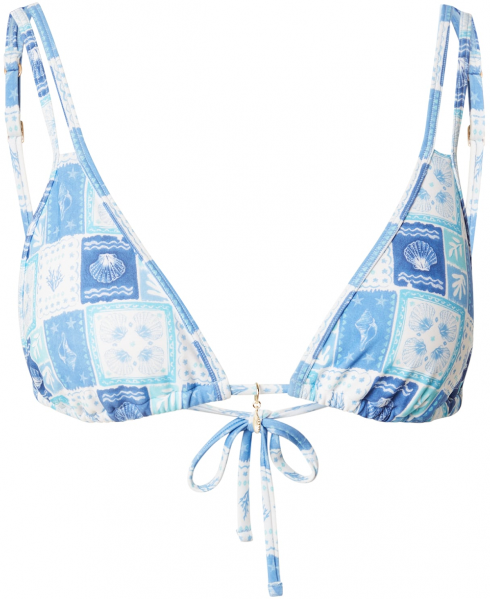 HOLLISTER Bikinový top  modrá / azúrová / svetlomodrá / biela