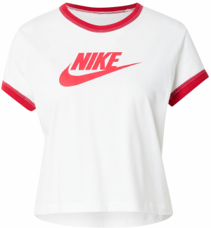 Nike Sportswear Tričko 'RINGER'  červená / biela