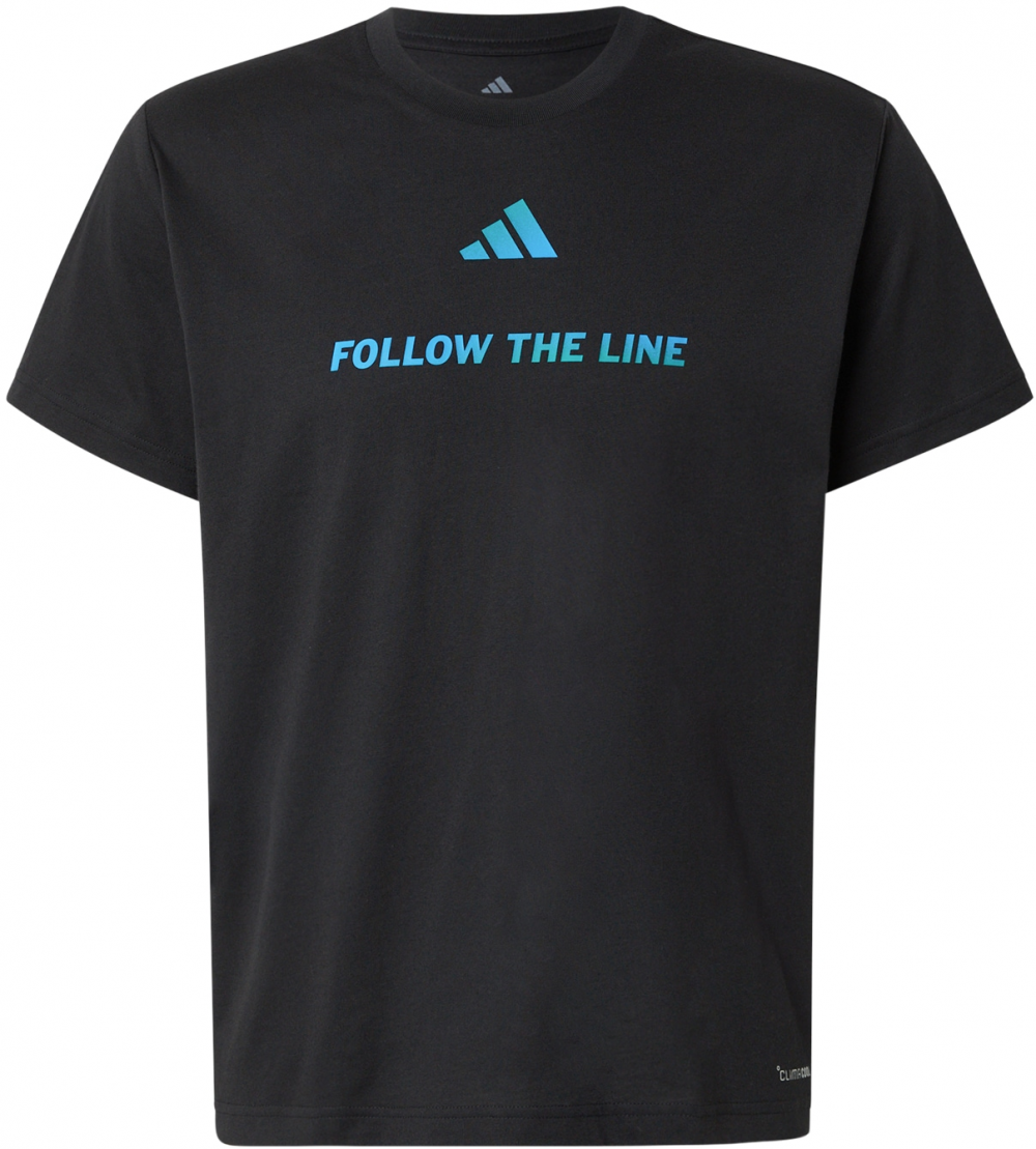 ADIDAS PERFORMANCE Funkčné tričko 'FLW THE LINE'  azúrová / čierna