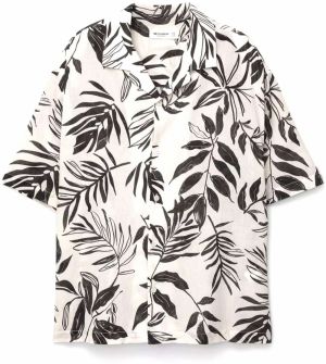 Pull&Bear Košeľa  čierna / biela