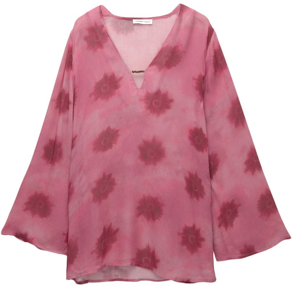 Pull&Bear Plážové šaty  fuksia / merlotová