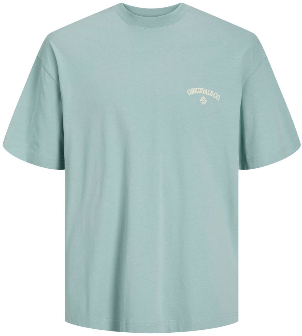 JACK & JONES Tričko 'JWHSANTORINI'  mätová / biela