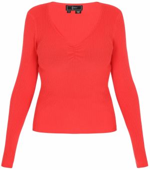 faina Sveter 'Comfortable'  oranžovo červená
