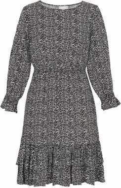 Usha Šaty 'Fashion Look'  čierna / biela
