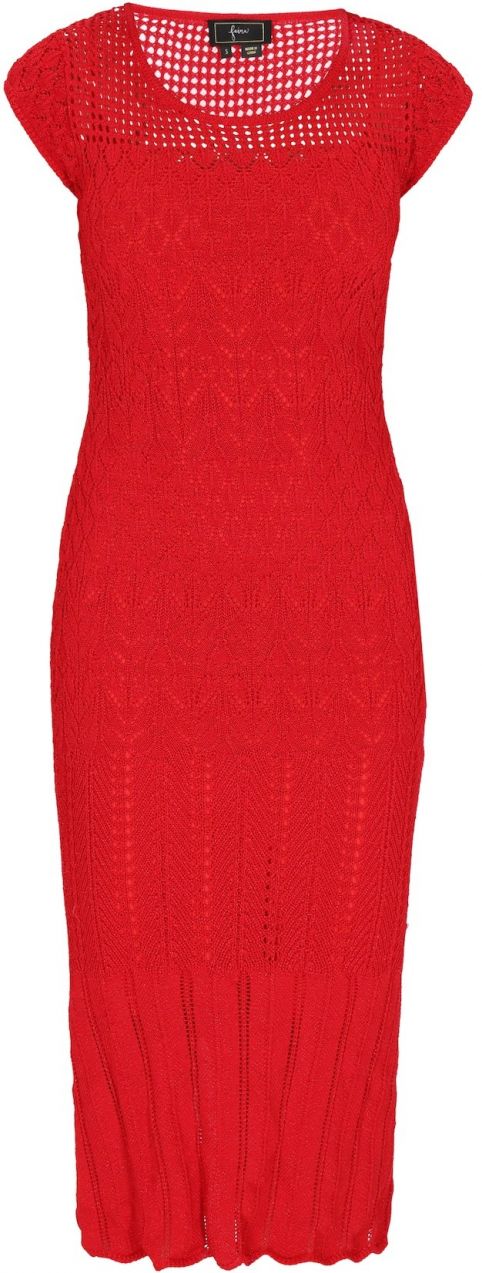 faina Pletené šaty 'Fashion Look'  červená