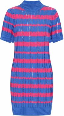 IZIA Pletené šaty 'Boho'  modrá / ružová