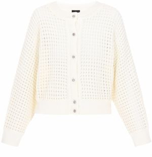 DreiMaster Klassik Kardigán 'Classic Look'  biela