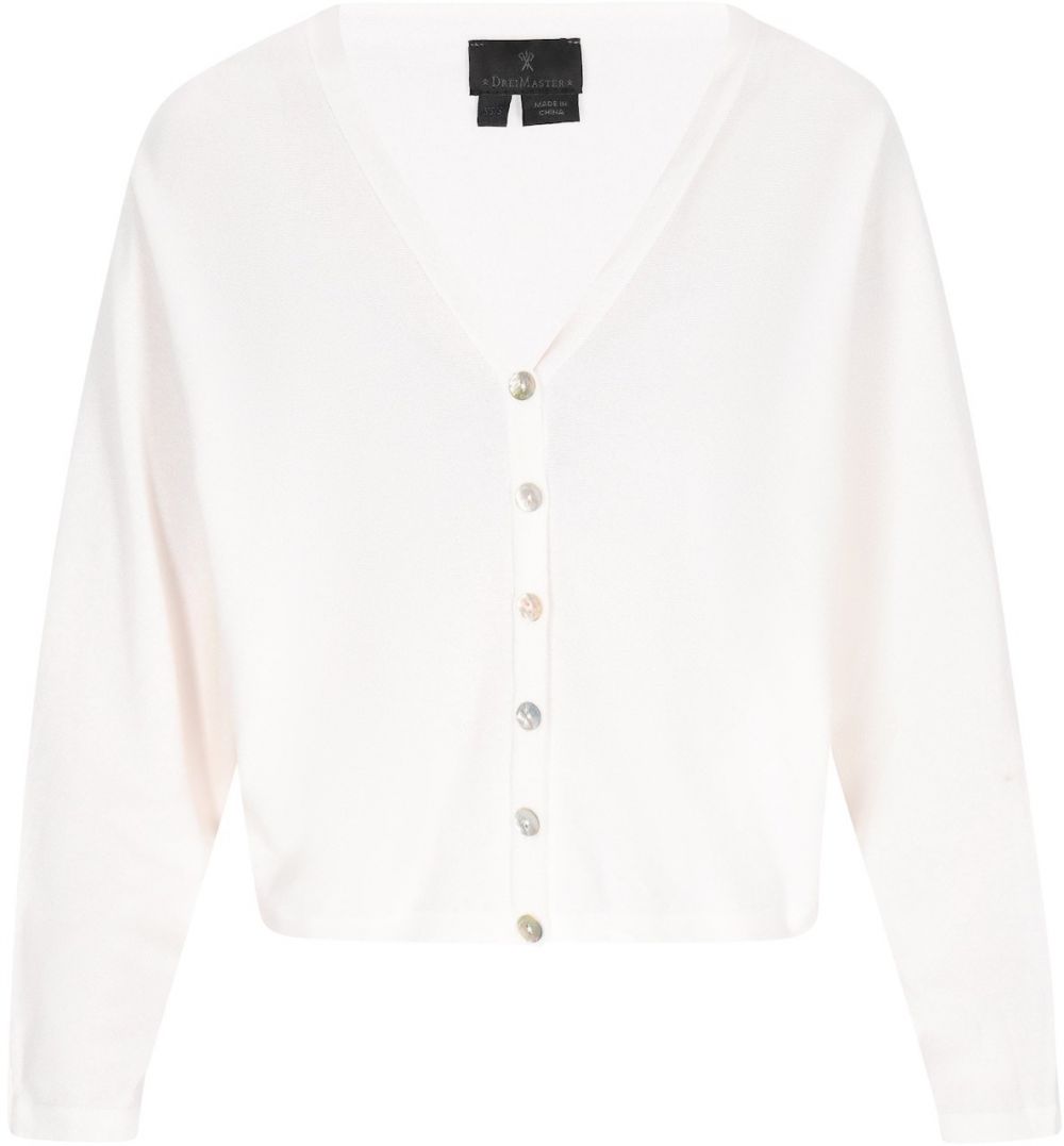 DreiMaster Klassik Kardigán 'Classic Look'  biela