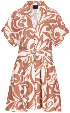 DreiMaster Klassik Košeľové šaty 'Fashion Look'  béžová / tmavobéžová / svetlohnedá