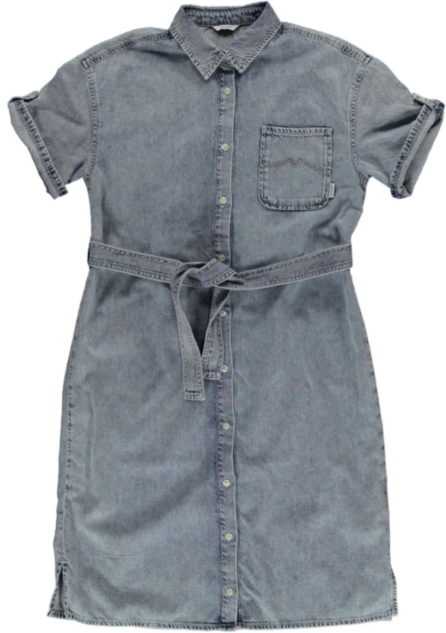 MUSTANG Košeľové šaty 'CAMILLA'  modrá denim