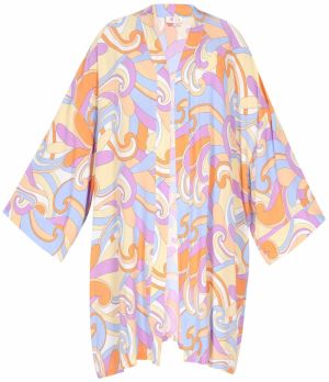 IZIA Kimono  svetlomodrá / žltá / fialová / oranžová