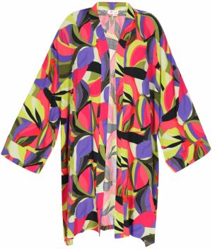 IZIA Kimono  jablková / svetlozelená / fialová / pastelovo červená / čierna