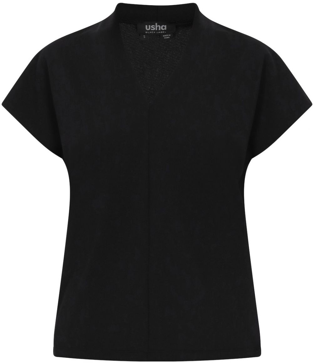usha BLACK LABEL Blúzka 'Classic Look'  čierna