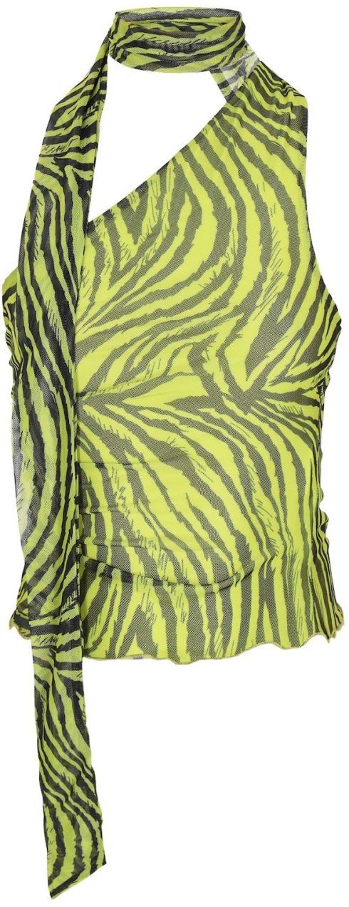 myMo ROCKS Top 'Fashion Look'  trávovo zelená / čierna