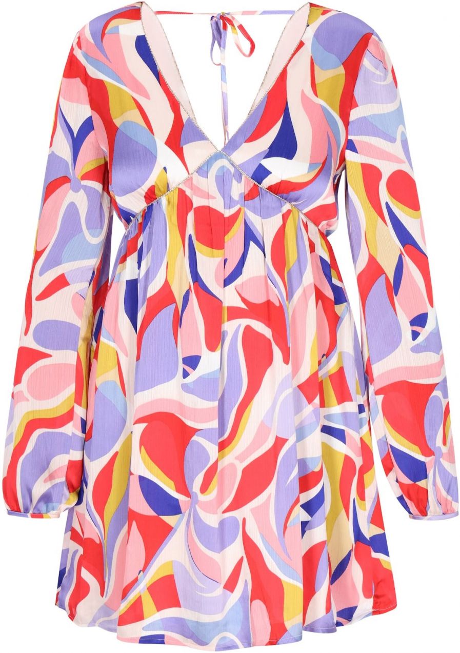 IZIA Šaty 'Fashion Look'  žltá / svetlofialová / červená / biela