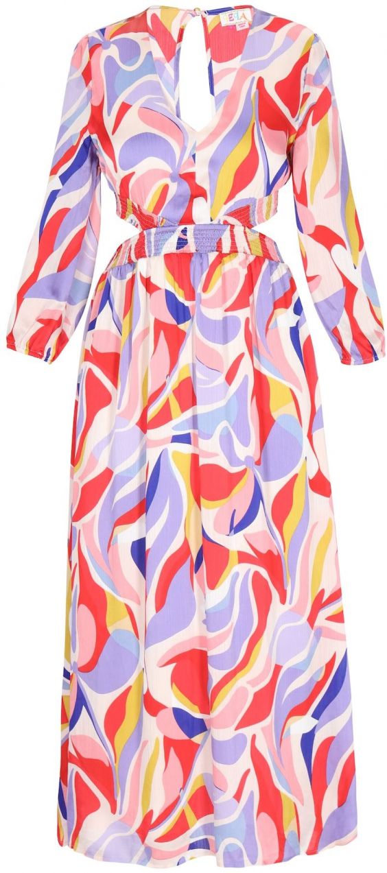 IZIA Šaty 'Fashion Look'  modrosivá / ružová / červená / biela