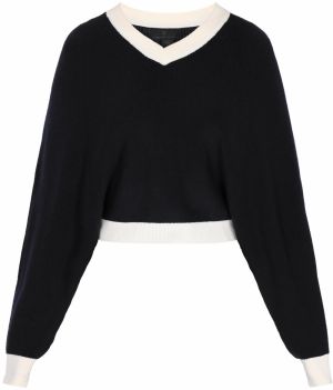 DreiMaster Klassik Sveter 'Classic Look'  námornícka modrá / biela