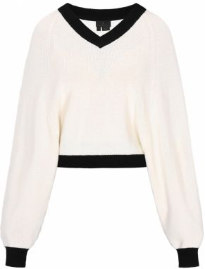 DreiMaster Klassik Sveter 'Classic Look'  čierna / šedobiela