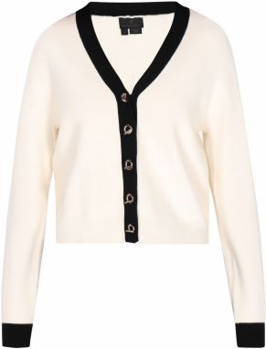 DreiMaster Klassik Kardigán 'Classic Look'  čierna / šedobiela