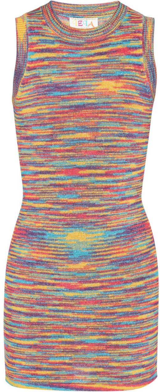 IZIA Pletené šaty 'Boho'  vodová / zlatá žltá / fialová / čerešňová