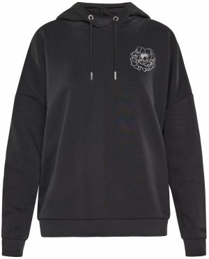 Usha Mikina 'Casual'  čierna / strieborná
