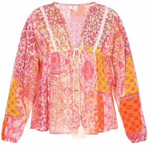 IZIA Blúzka 'Boho'  karí / oranžová / ružová / biela