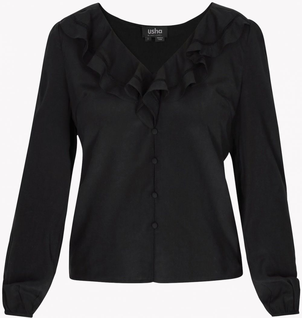 usha BLACK LABEL Blúzka 'Fashion Look'  čierna